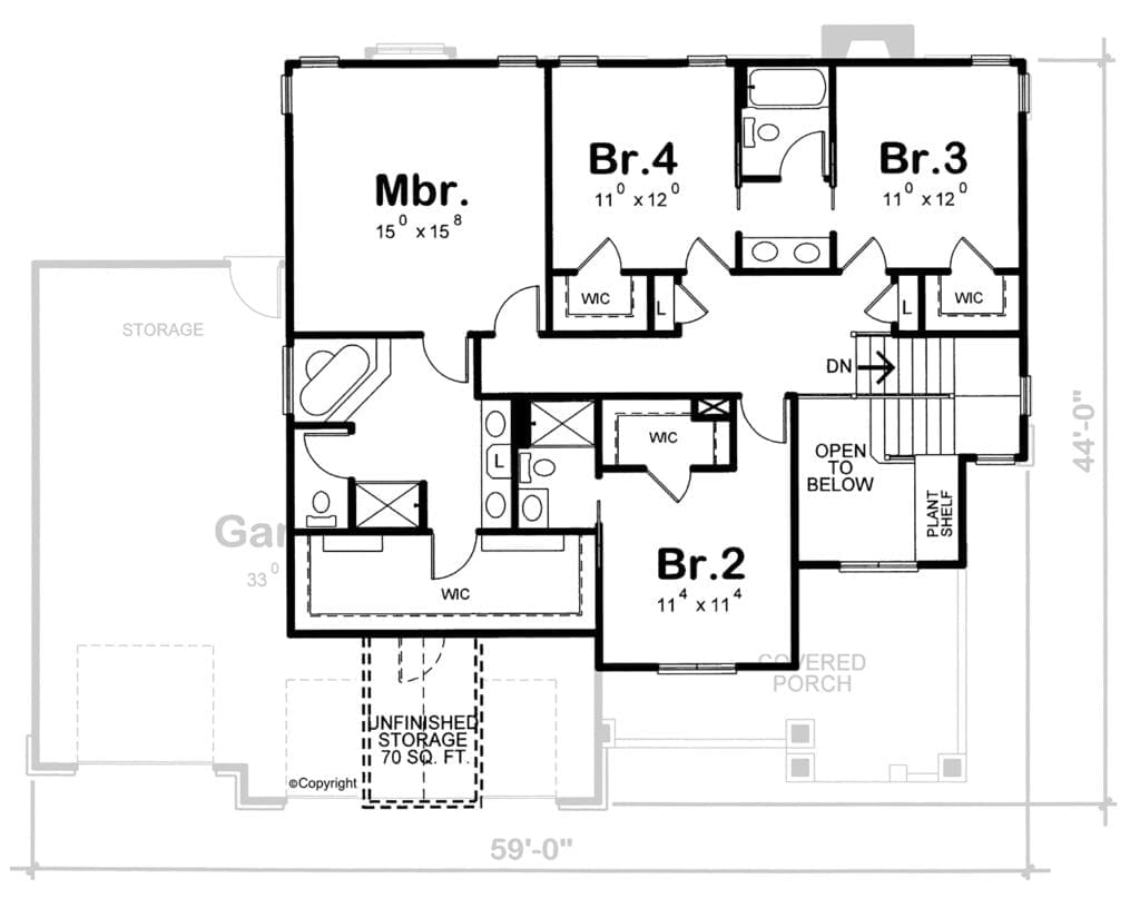 Sunflower Floor Plan Upper