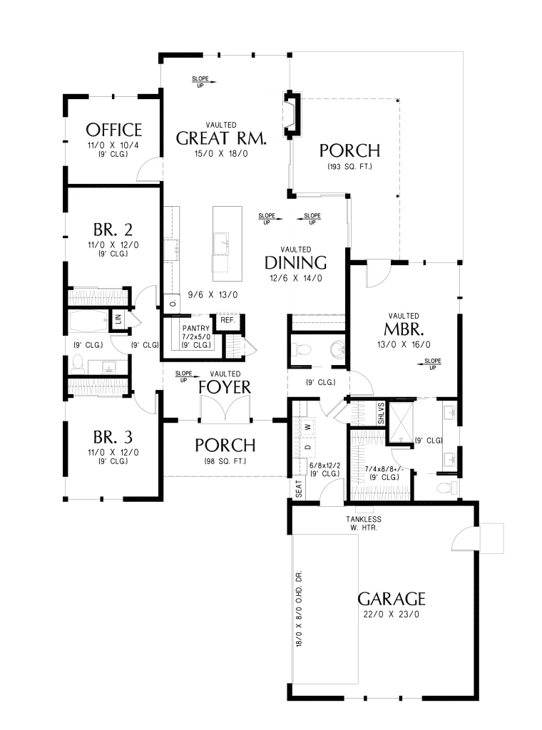 The Horizon Bend (Mascord 11110) — FLOOR PLAN main reverse