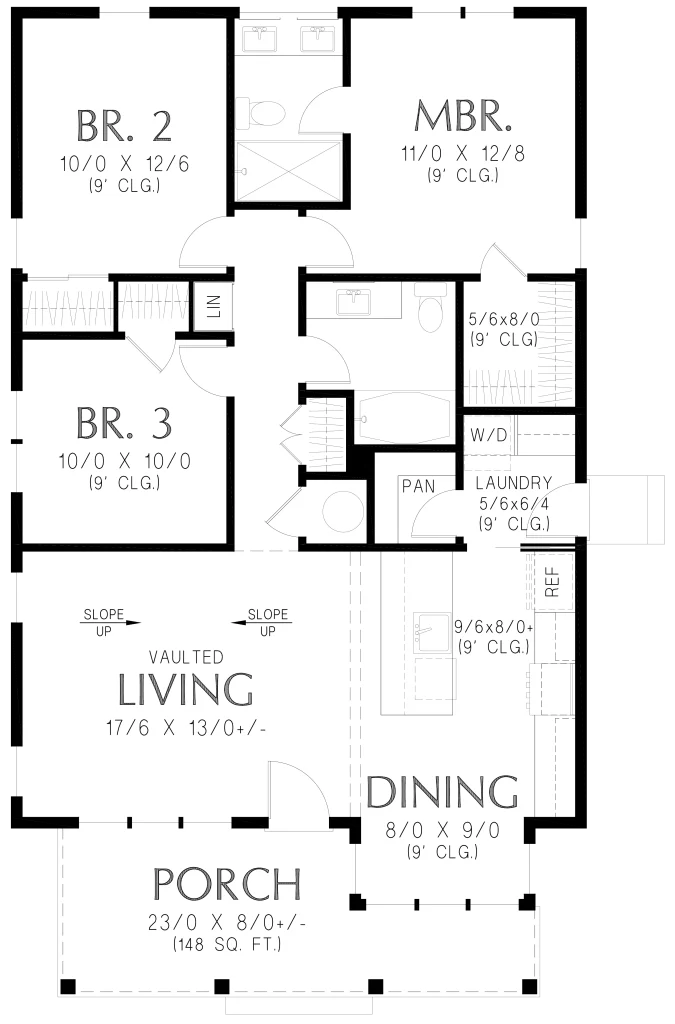 The Meadow Nook (Mascord 11124) — FLOOR PLAN main